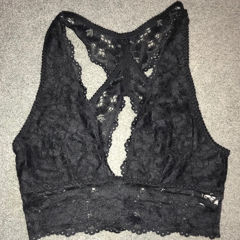 black bralette